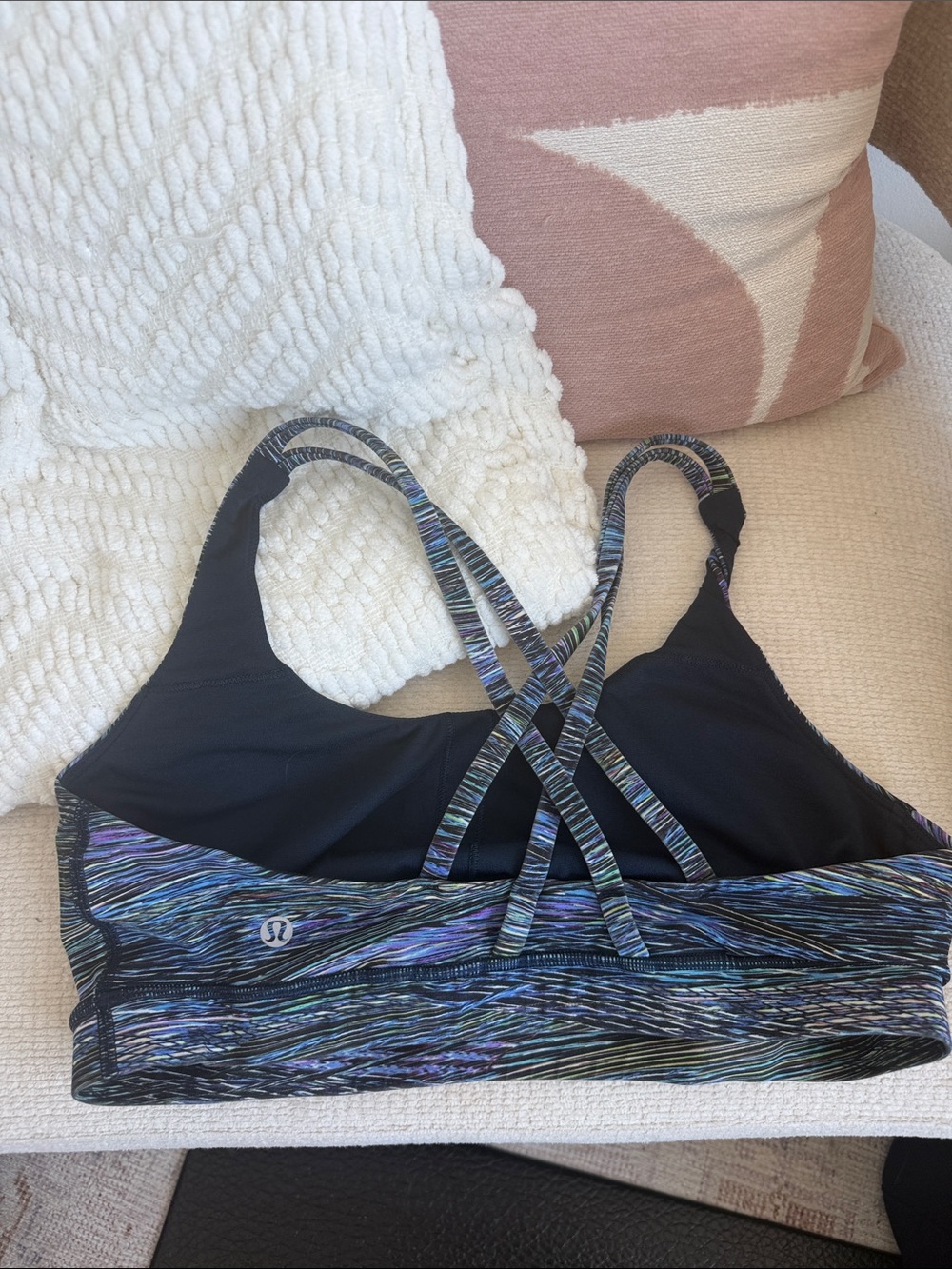 lululemon athletica Blue Multicolor Energy Bra size 12